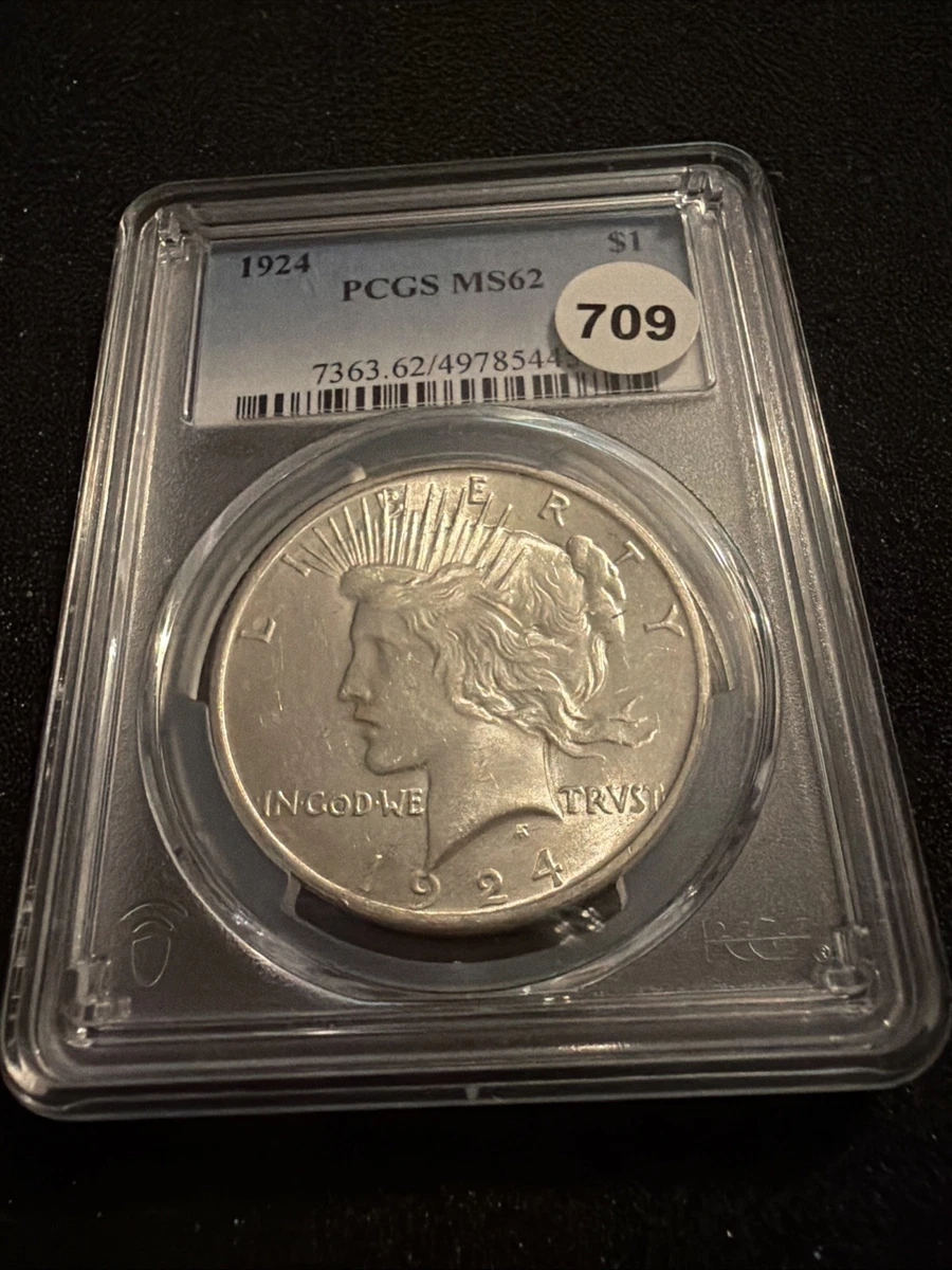 1924 Year Grade MS 62 Peace US Dollars (1921-1935) for sale | eBay