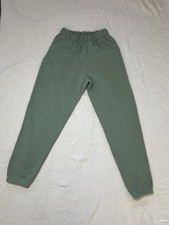 SET ACTIVE Sweatpants Sage Green Cotton Fleece Joggers Womens Medium Made USA