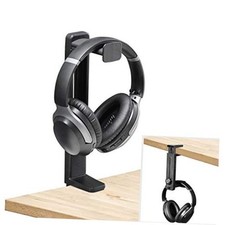 HS906 Headphone Stand  Hanger 2 in 1, Above  Under Desk Gaming Headset