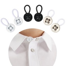 6 pcs Collar Extenders for Women Mens Shirts,Alloy Button Extender for Dres...