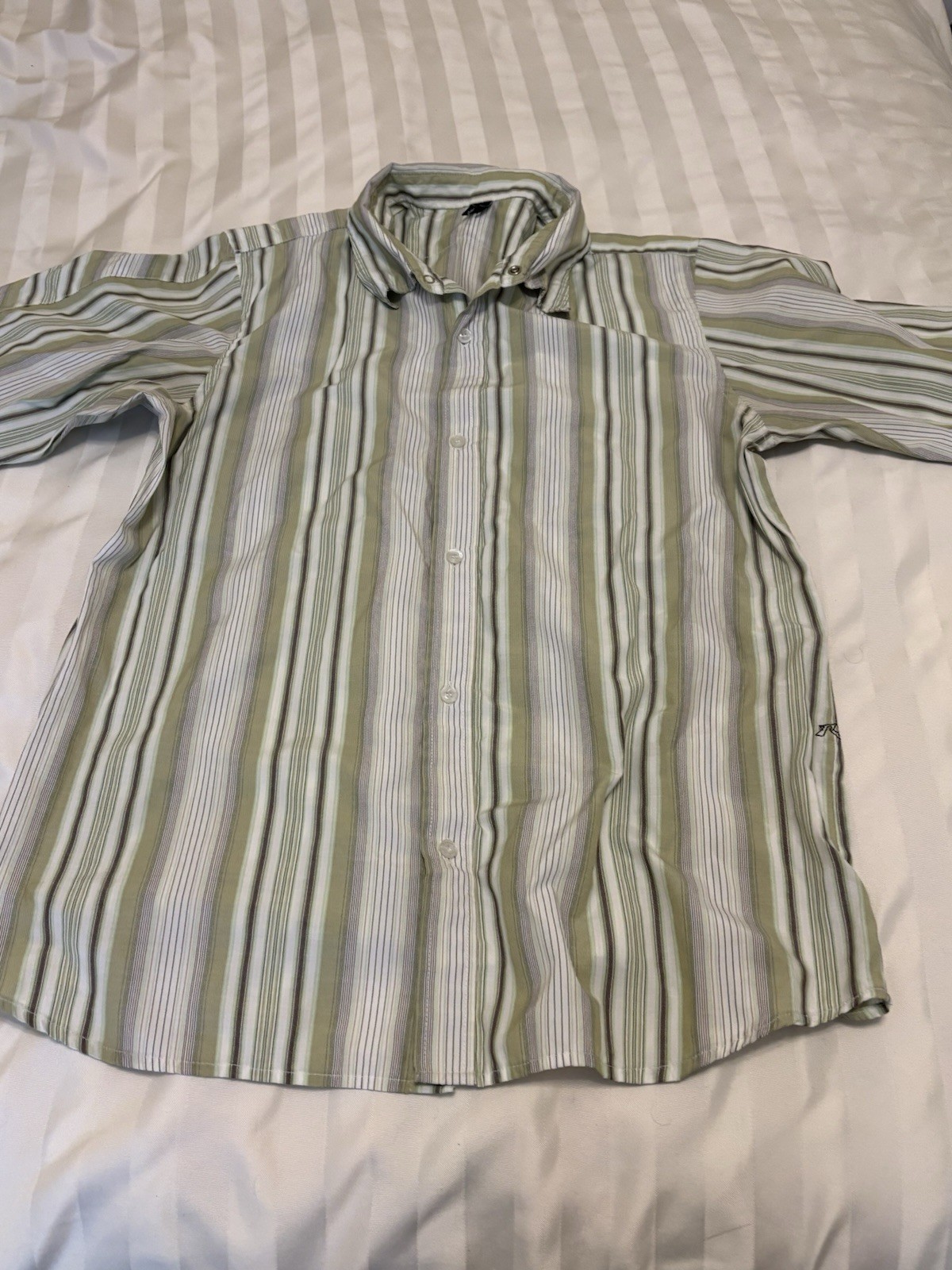 Rusty Cotton Polyester Button Down Short Sleeve S… - image 1