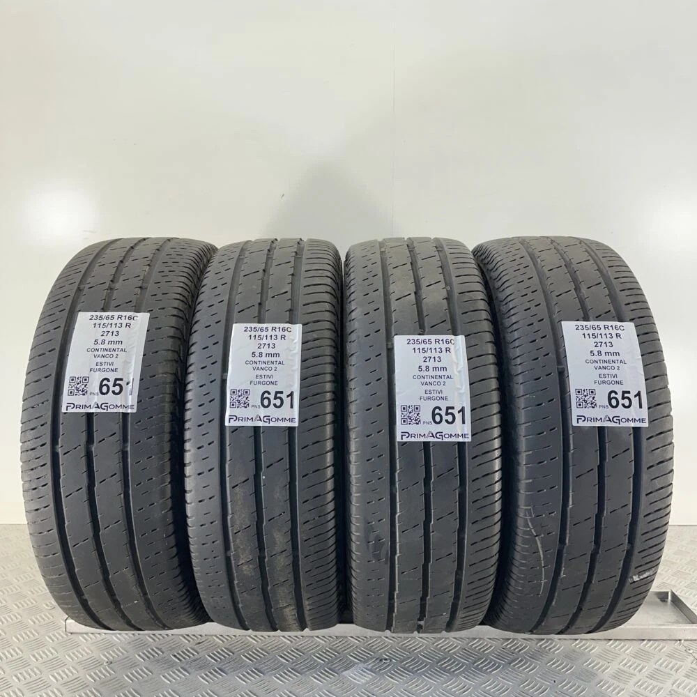 Pneumatici Usati 235 65 R16C 115/113R Continental Vanco 2 83% Estive