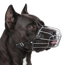 Wire Basket Dog Muzzle for Cane Corso, Steel, Adjustable Fit