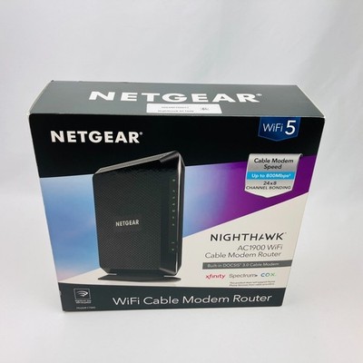 NetGear NightHawk AC1900 WiFi Cable Modem Router Model C7000v2 NOB