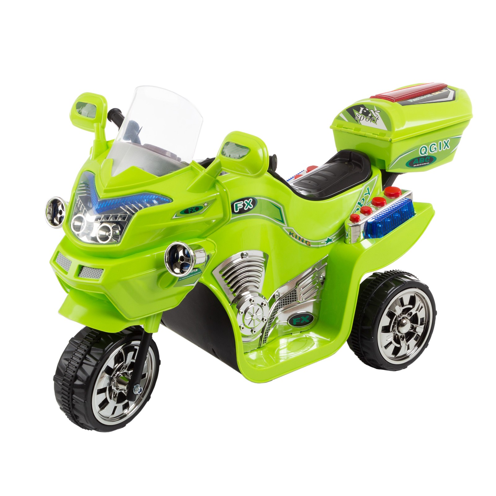 Lil Rider Green Ghost Motorcycle Battery Operated Tricycle R