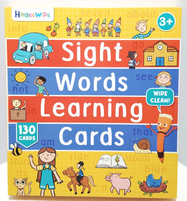 Sight Words Learning Cards 130pc Wipe Clean Reusable Ages 3+ New Sealed Kids