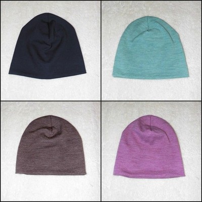 Wool Reversible Merino Wool Hat Double Layer Plain Choice of Colours