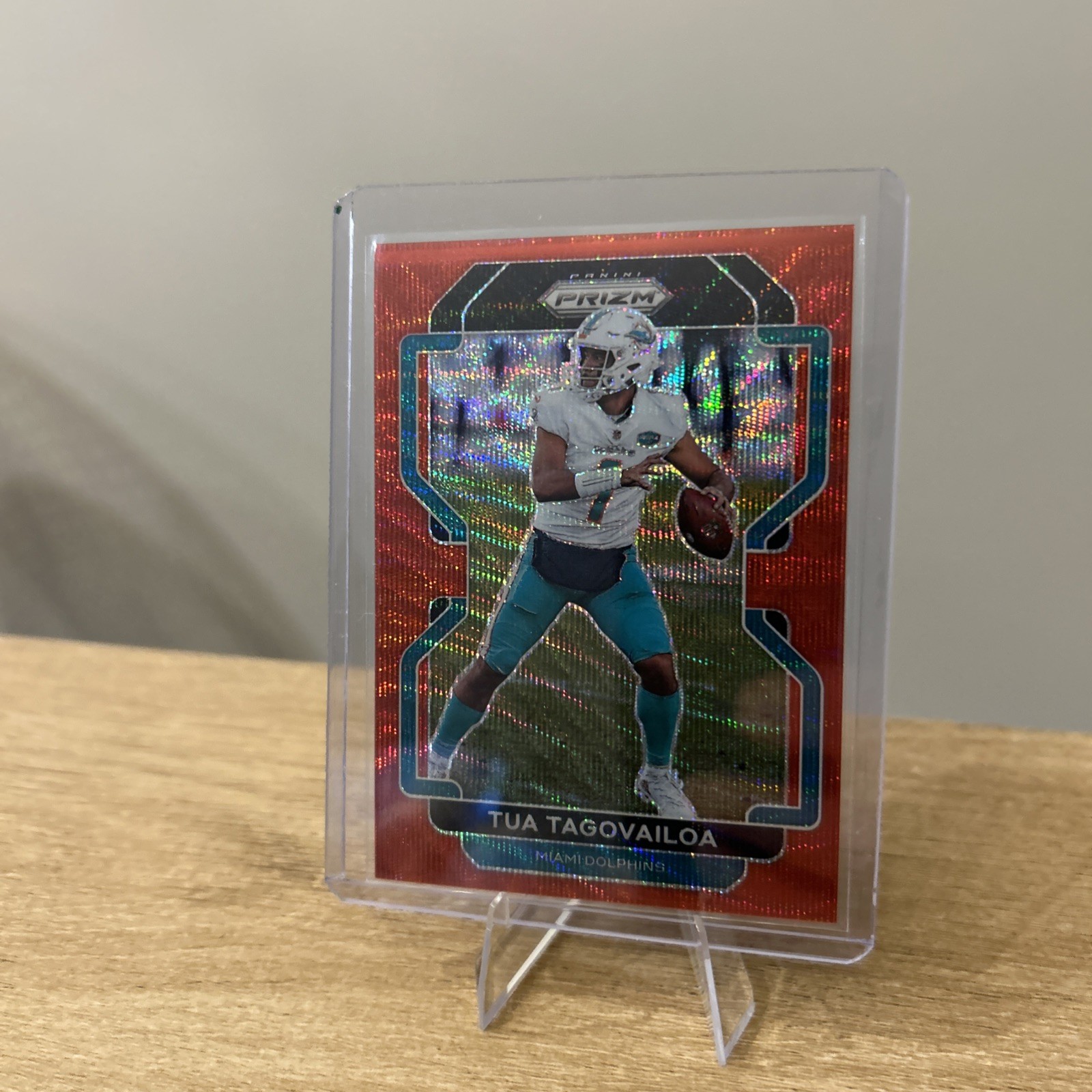2021 Panini Prizm TUA TAGOVAILOA RED WAVE PRIZM 125/149 #107