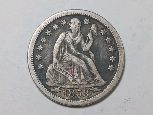 1853 Seated Liberty Dime - with Arrows at date  -Very Fine + condition