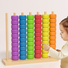 Color Matching Stacking Puzzle Game Wooden Educational Fast Pattern Challeng NEW