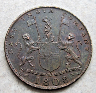 1808 British East India Company X. Cash.  High Grade; some R/B highlights
