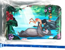 Cartera Loungefly Disney El Libro de la Selva "Necesidades desnudas" Cremallera Alrededor Nueva con Etiquetas