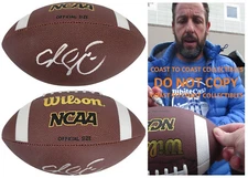 Adam Sandler Signed NCAA Football Exact Proof COA The Waterboy Bobby Boucher
