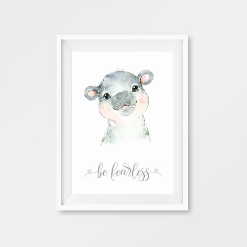 Safari Animal Baby Nursery Posters Prints Children's Bedroom Wall Art Pictures - Picture 14 of 19
