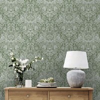 World Of Wallpaper Harlen Wald Damast 50342 GrüN BläTter Kaninchen