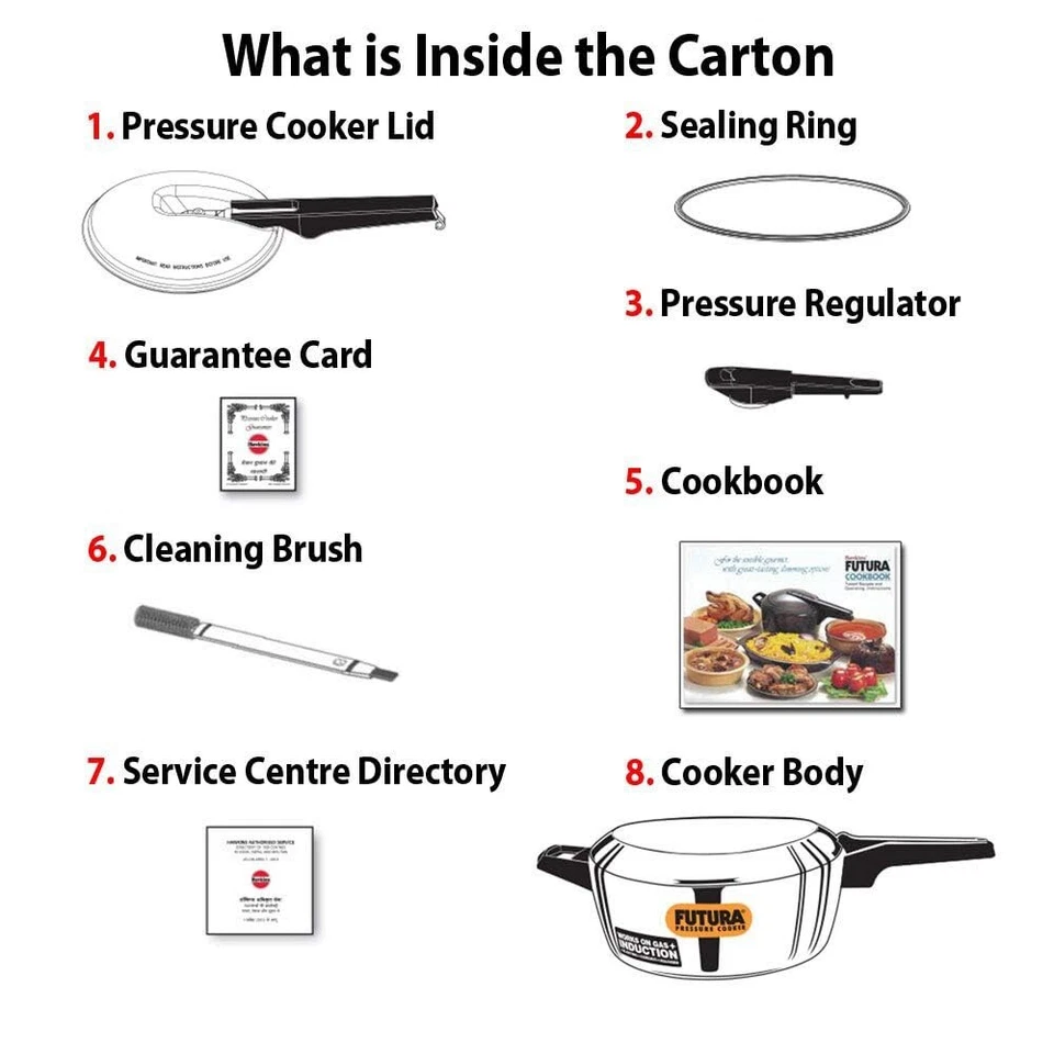 Autocuiseur à couvercle intérieur en acier inoxydable Hawkins Futura neuf, 4 ... - Photo 4/4