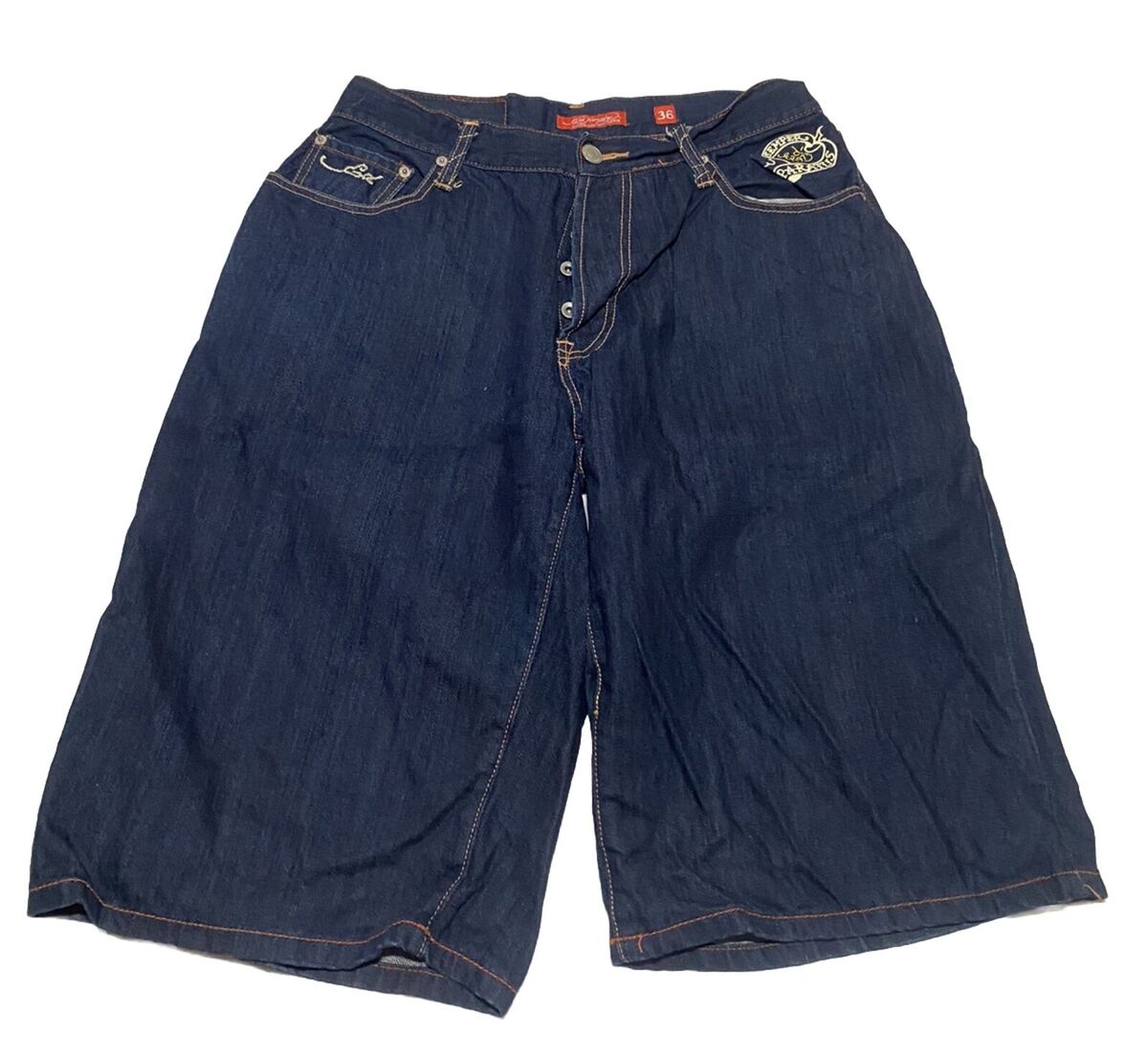 Y2K Ed Hardy by Christian Audigier Jean Shorts Embroidered Y2K Ed Hardy by Christian Audigier Jean Shorts Embroidered