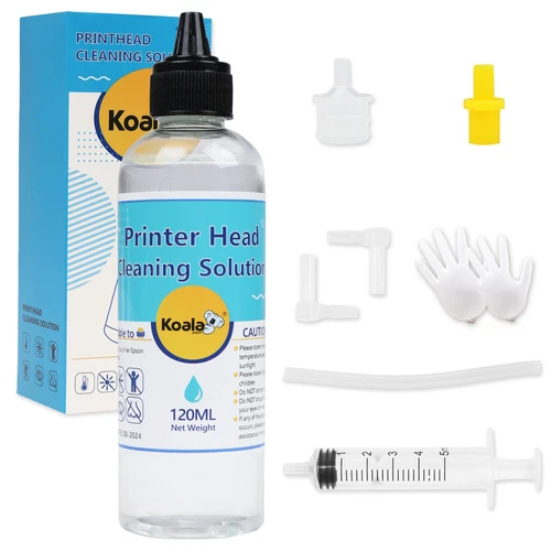 KOALA 120ML Epson Printer Cleaning Kit -Unblock Print Head Nozzle Cleaner Flush