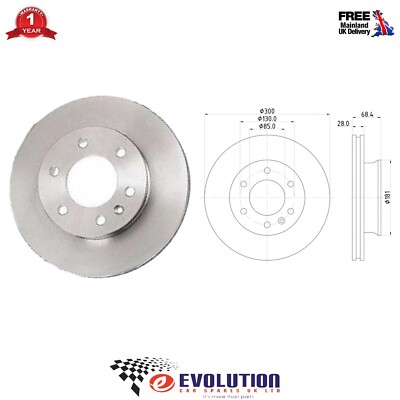 Front Brake Discs Fits Mercedes Benz Sprinter 2.2 Diesel 2006 ON A9064210212