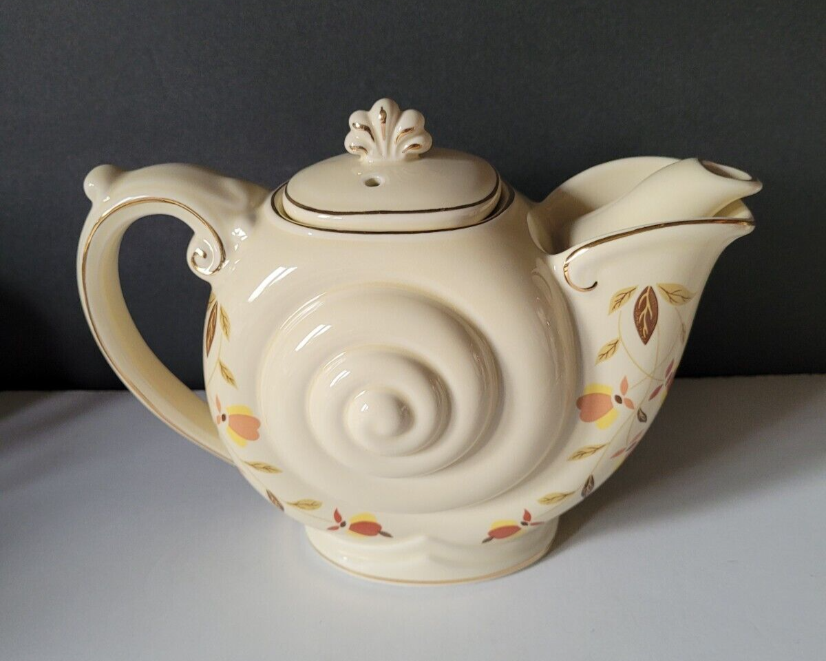 JEWEL TEA AUTUMN LEAF NAUTILUS TEAPOT HALL CHINA eBay