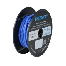 10 Gauge Flexible Silicone Wire Blue 25 ft 600V 200 deg C Tinned Copper Wire