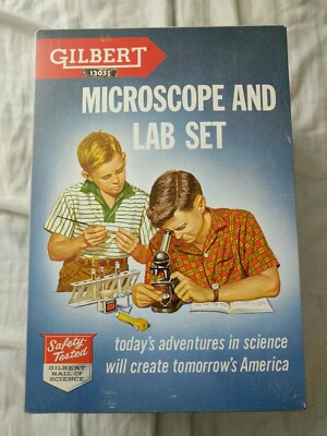 Vintage - Gilbert 13051 Microscope and Lab Set (Missing parts) 