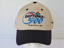 Vintage NASCAR 2002 Daytona 500 Tan  Black Snapback Hat NEW WITH TAG