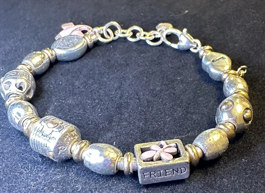 Pulsera Brighton Plata Dije Rosa Concienciación sobre el Cáncer de Mama Foto 3 de 4