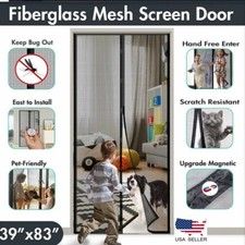 Magnetic Screen Door Mesh Curtain Durable Heavy Duty Mosquito Net Bug Hands Free