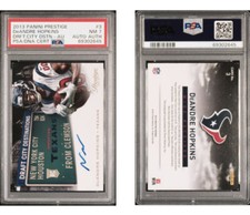 2013 Panini Prestige DeAndre Hopkins NFL Passport Rookie Autograph Graded PSA 7
