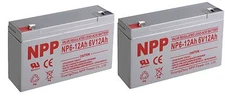 NP6-12Ah (2pcs) 6V 12Ah  Rechargeable SLA AGM Battery NP12-6 PE6V12 PS-6120 / F1