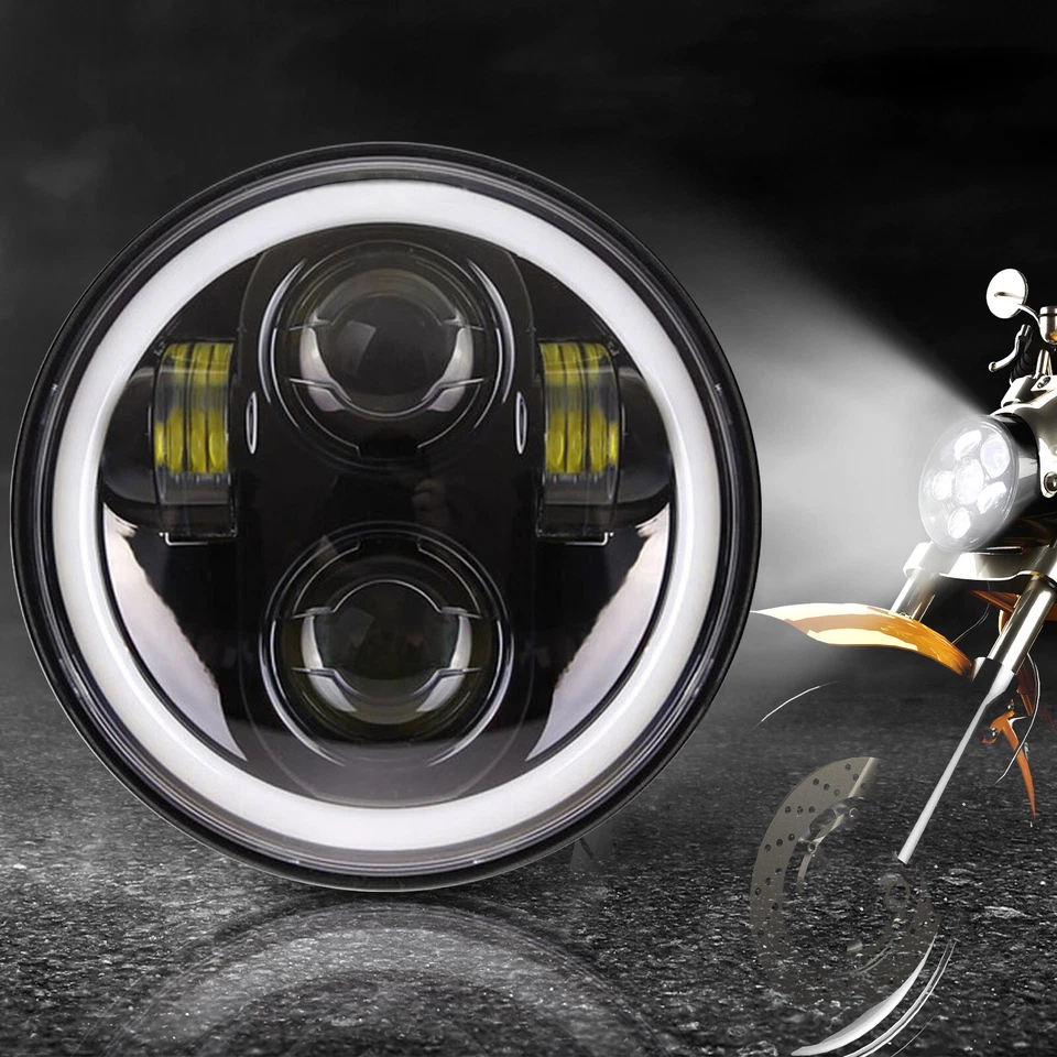 5.75" 5-3/4" LED Headlight Hi/Lo Turn Signal For Honda Rebel CMX125 CMX 500 250 - Изображение 3 из 4