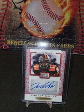 2021 SAGE Hit Premier Draft Autographs Black #A39 Nahshon Wright RC Rookie AUTO