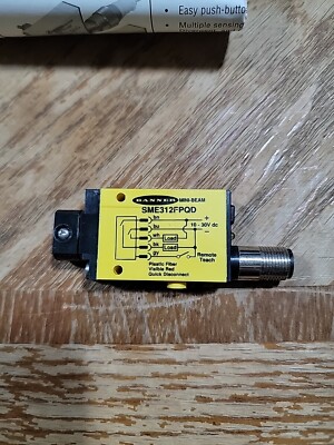 Banner SME312FPQD Mini-Beam Fiber Optic Amplifier (53732) Output Bipoler NPN/PNP