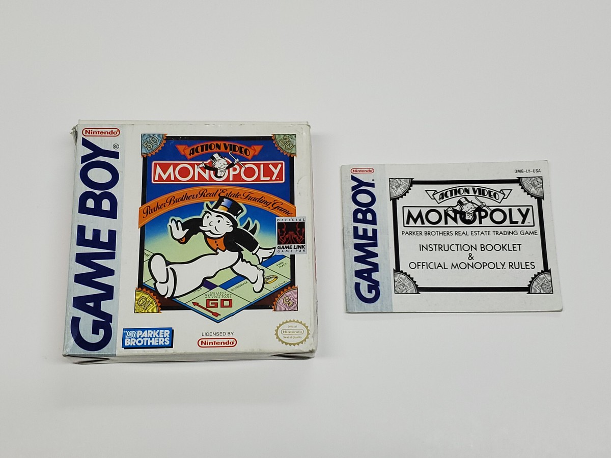 Monopoly Authentic Nintendo Game Boy Box Manual *damage