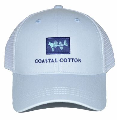 Coastal Cotton Strukturiert Trucker Hat-Navy mit Grün