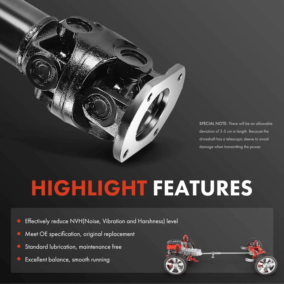 Conjunto de eje de transmisión trasero para Ford F-250 Super Duty 1999-2002 V8 5,4 L Foto 4 de 4