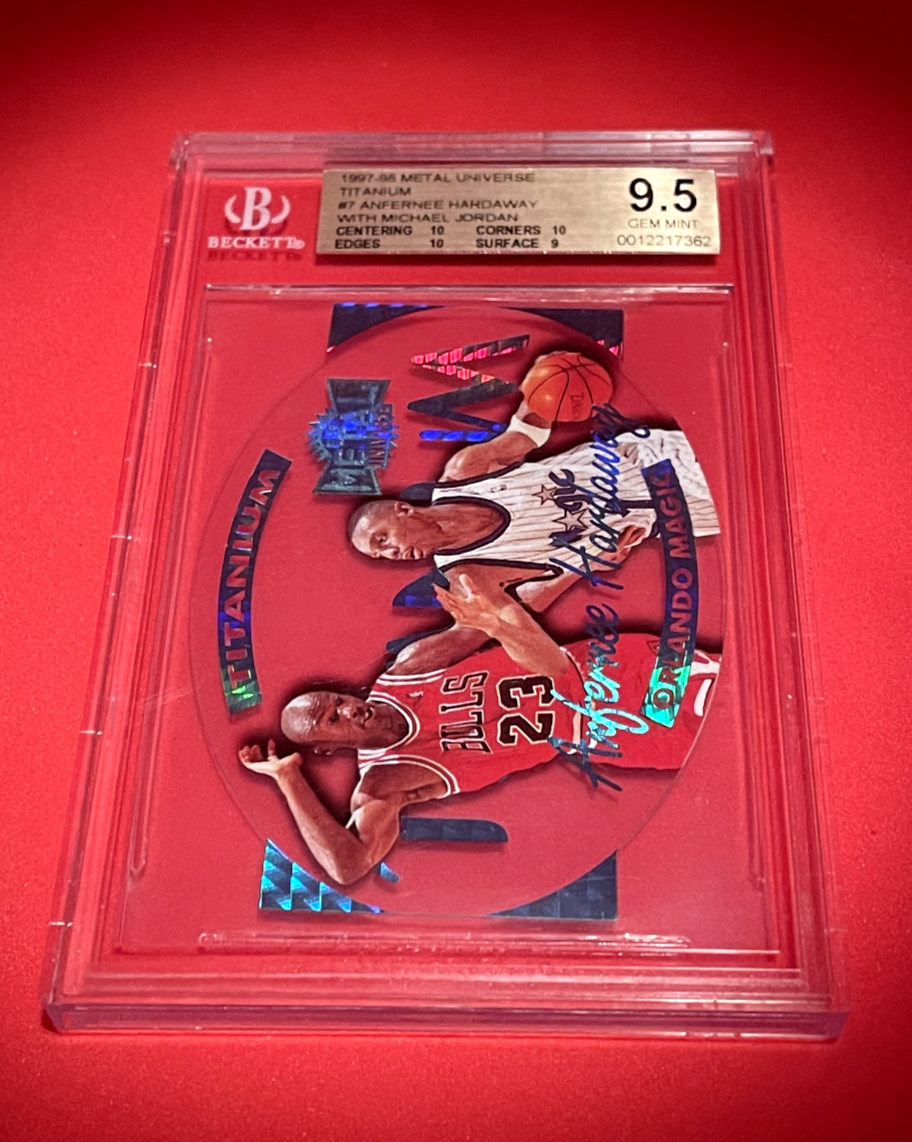 1997-98 Metal Universe Titanium Anfernee Hardaway Michael Jordan 3 