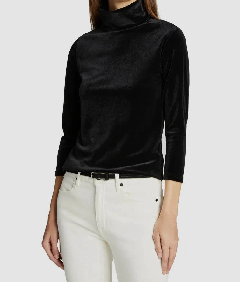 Black top velour turtleneck