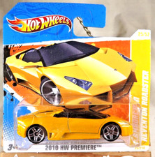 2010 Hot Wheels #35 HW Premiere LAMBORGHINI REVENTON ROADSTER Yellow  Short Card