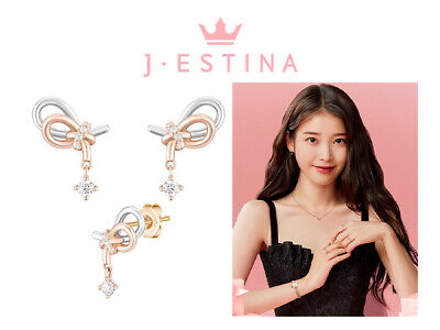 [J.ESTINA] J.RIBBON 14K Earrings (JJI1EQ0BF421C4000) Korean Jewelry IU PICK  | eBay