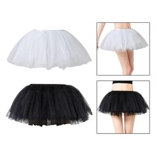 Women Tulle Tutu Skirt Ballet Dance Supplies Dress Costume Adults Tulle