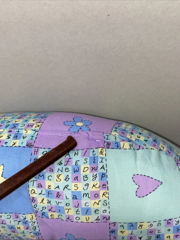 Boppy Nursing Pillow & Removable Purple, Yellow Etc -  Alphabet  & Other symbols - Image 4 of 4