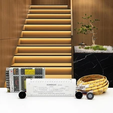 Intelligent Motion Triggered LED Stair Lighting Kit KMG-3233, 40" Cuttable LED S