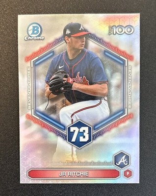 JR RITCHIE 2026 TOPPS BOWMAN CHROME #BTP-73 TOP 100 INSERT ATLANTA BRAVES   