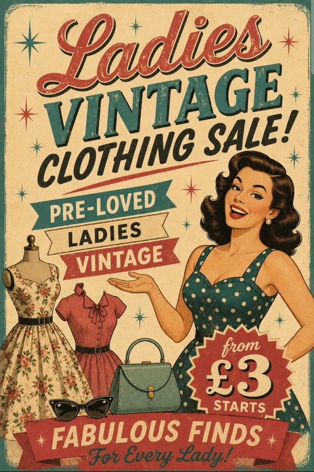 VINTAGE LADIES PRE LOVED CLOTHES