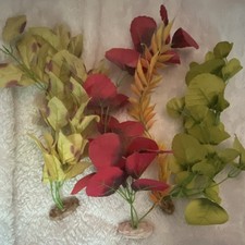 Multicolor Synthetic Plastic Artificial Plant Aquarium Decoration Set