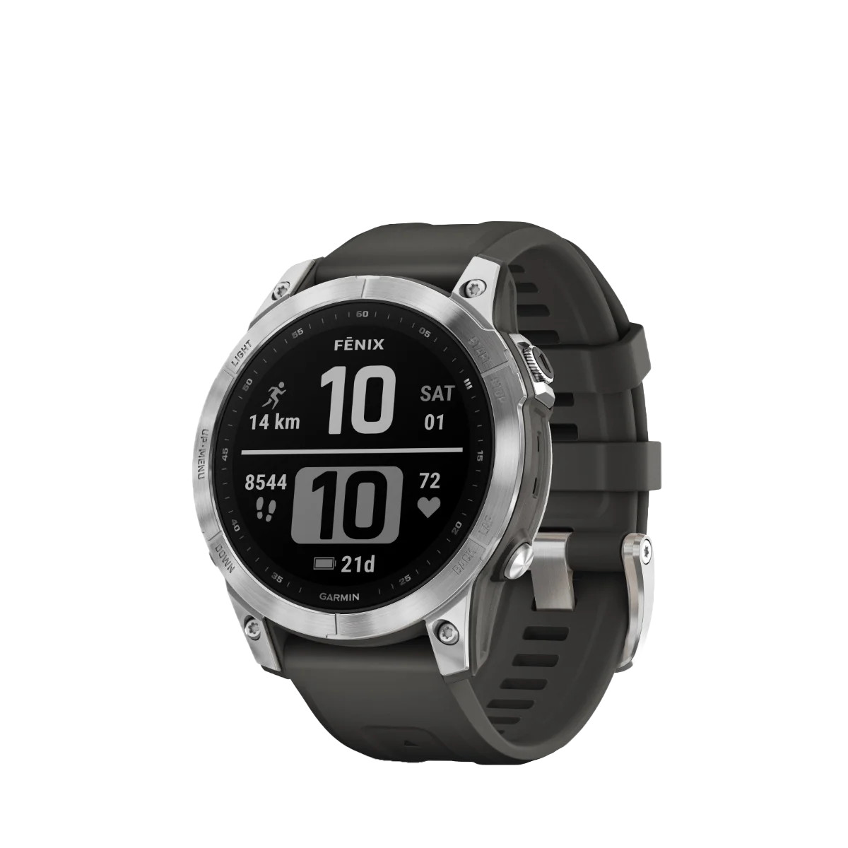 Garmin Fenix 7 Smartwatch - Silver with Graphite Band 010-02540-00