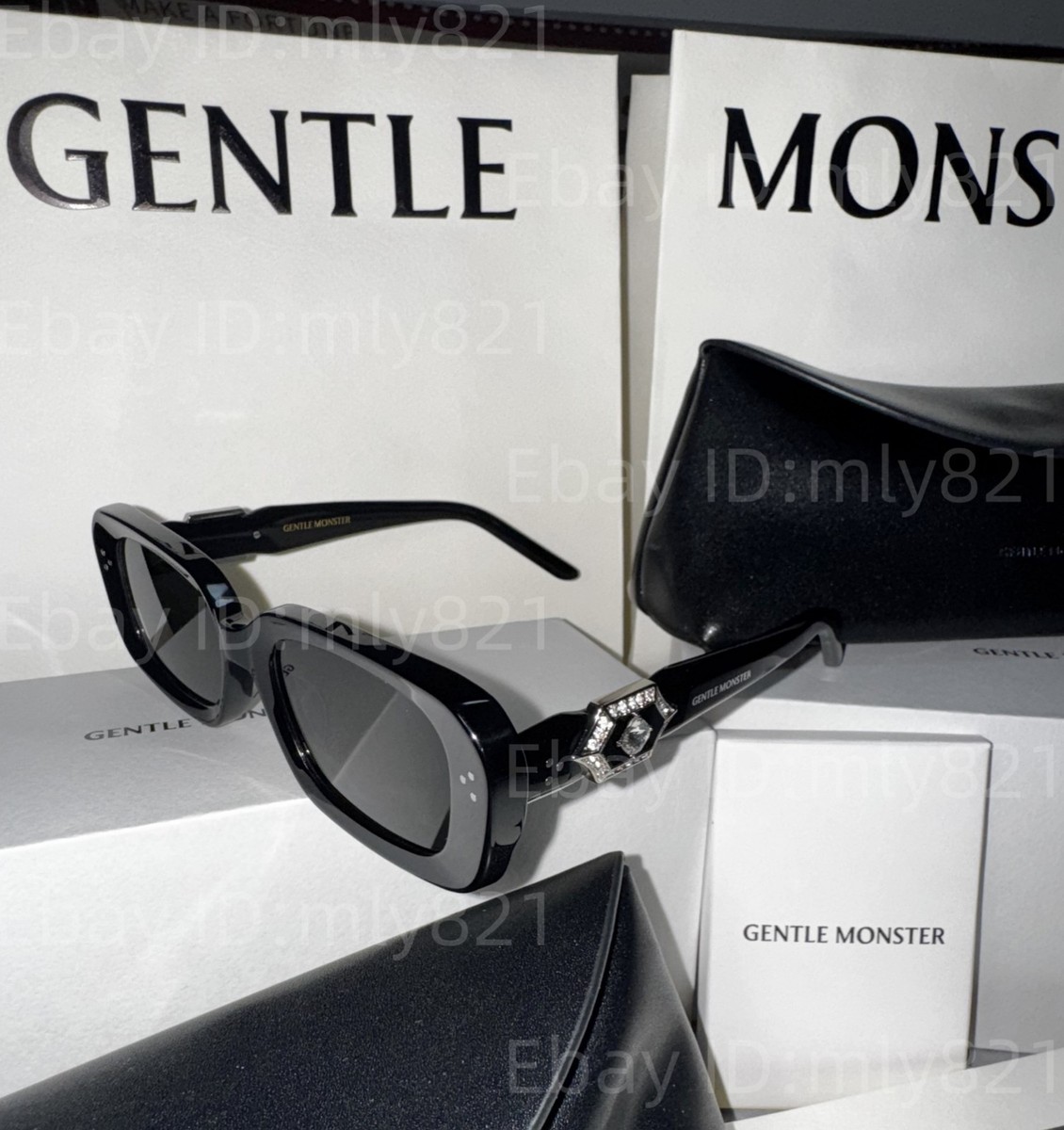 GentleMonster Sunglasses Phantom 01 Black Frame Gray Lenses | eBay