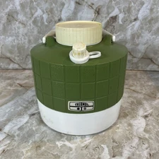 Vintage 1970s Thermos 1 Gallon Water Cooler Beverage Jug Green